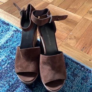 Stuart Weitzman NEVER WORN brown womens wedges